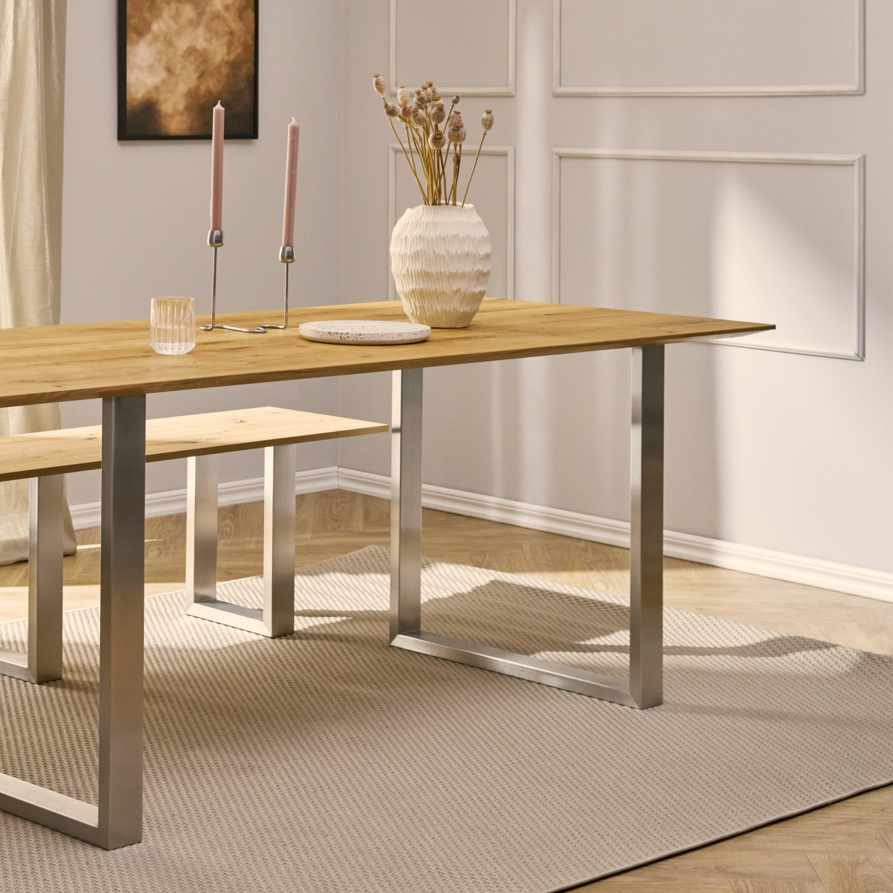 2 set di rettangolo Möbelkufen - acciaio inossidabile