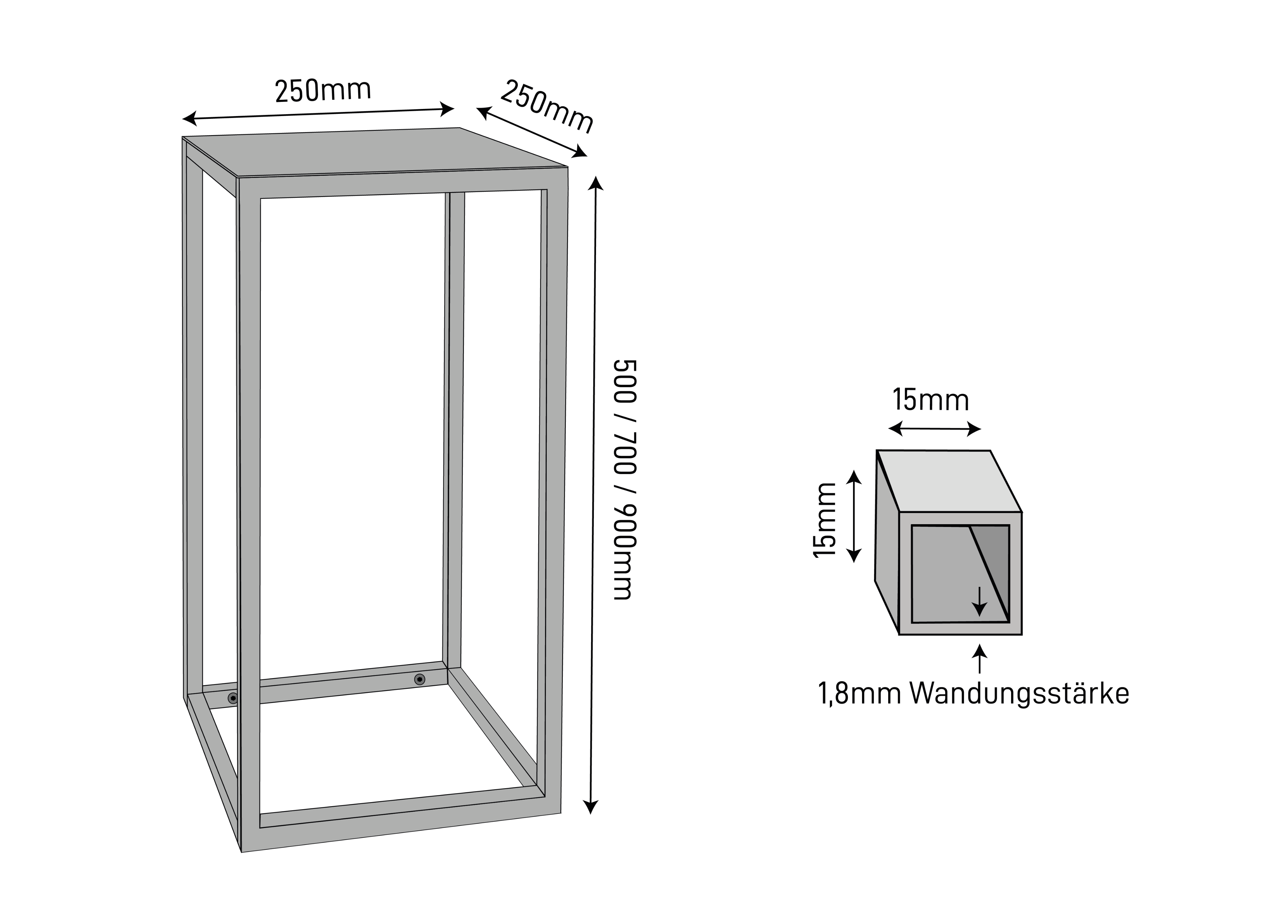 Plant stand RECHTECK