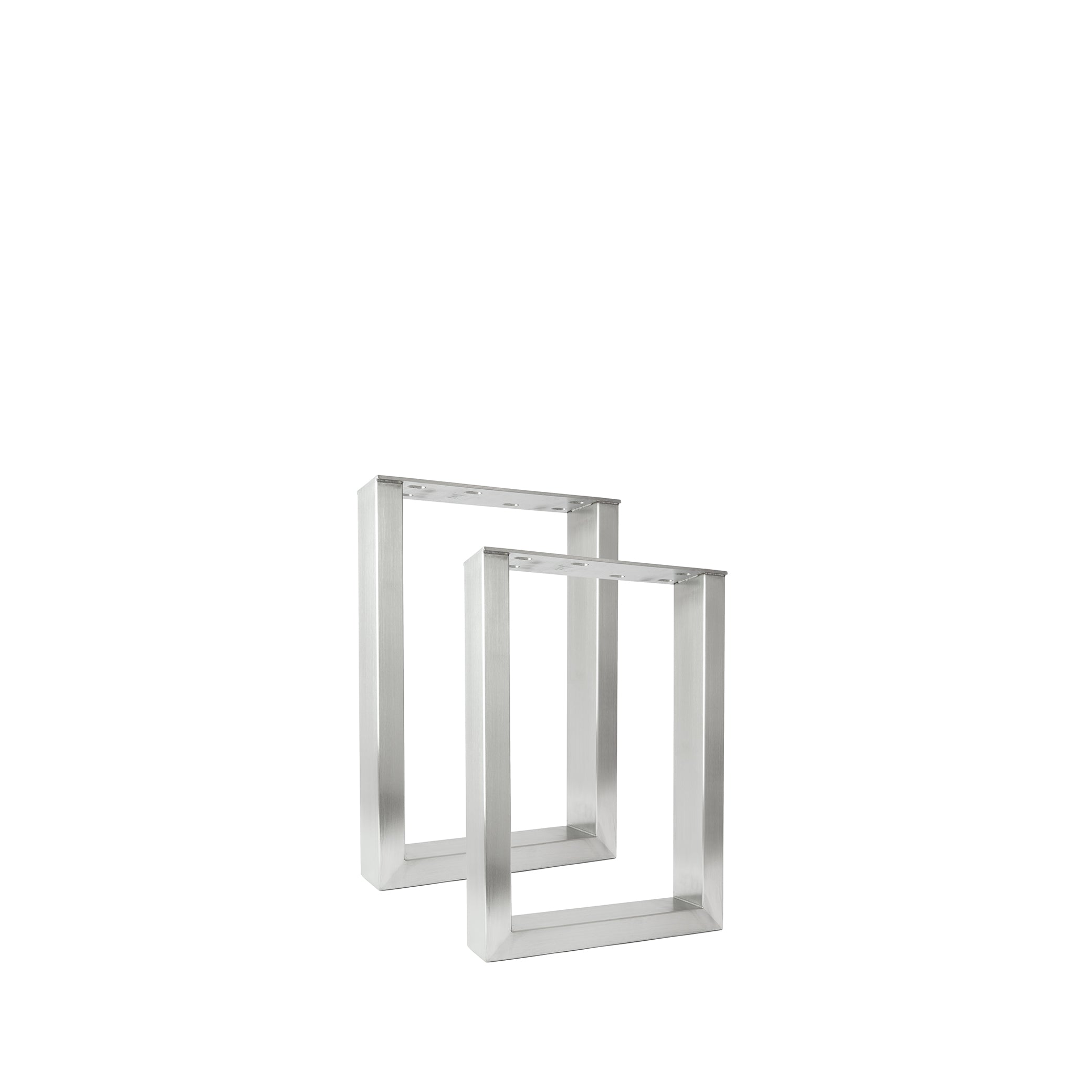 2er Set Möbelkufen RECHTECK - Edelstahl