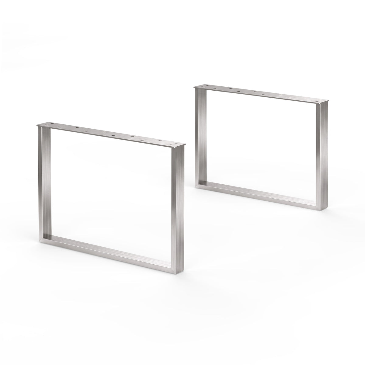 Set of 2 furniture runners RECHTECK - stainless steel