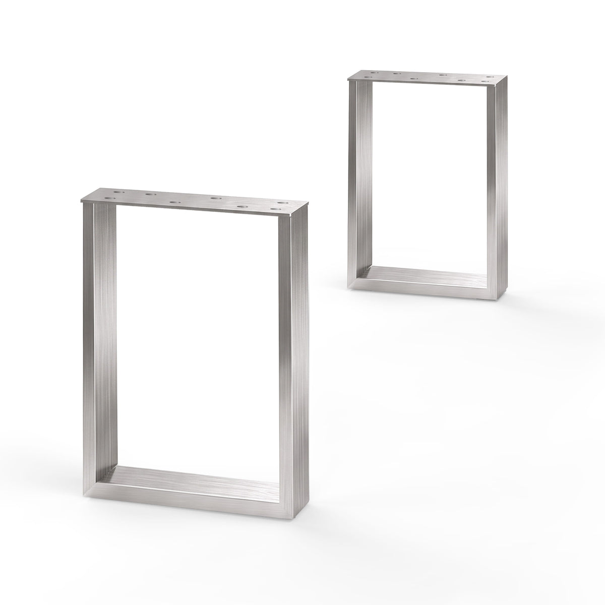 Set of 2 furniture runners RECHTECK - stainless steel