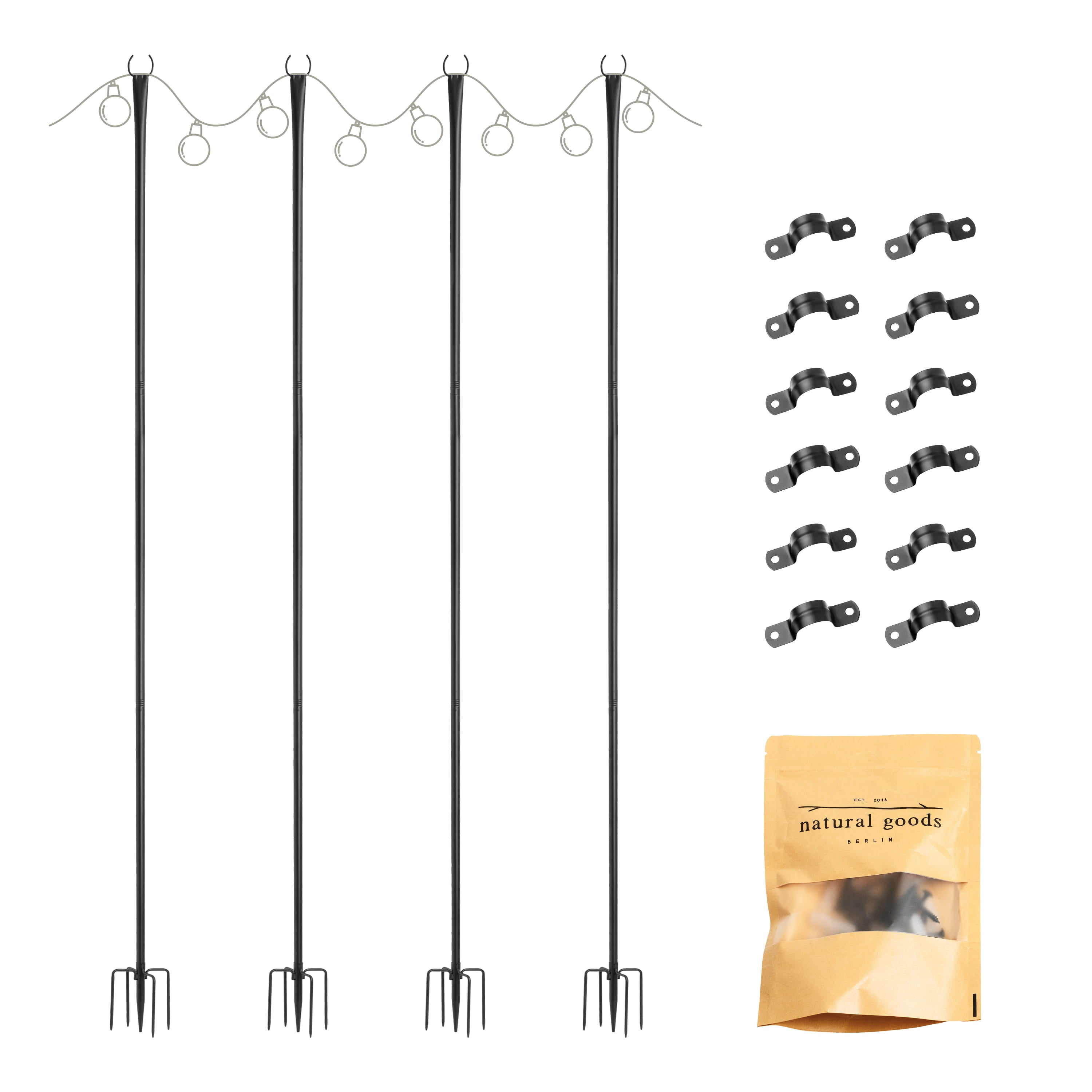 4er Set Lichterkettenhalter