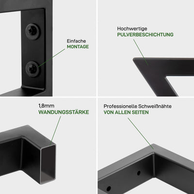 Set of 2 wall brackets SCHRÄG