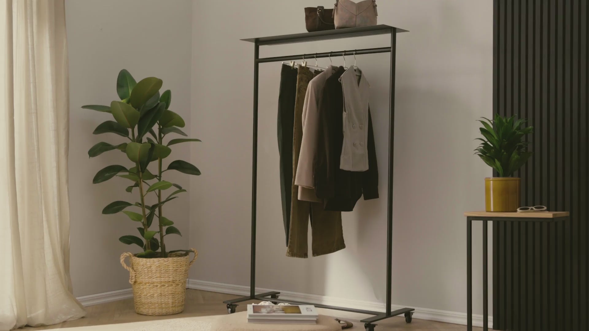 MOVE-RAHMEN clothes rack with shelf