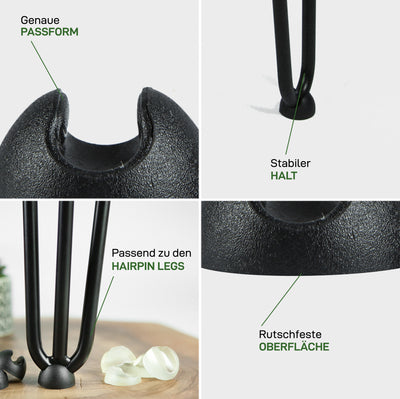 Set di 4 protezioni da pavimento per le gambe HAIRPIN