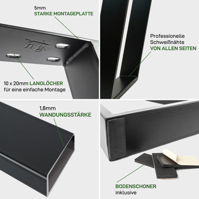 Set di 2 guide per mobili 80GRAD