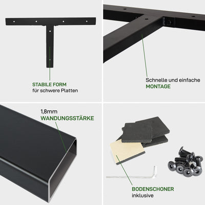 2 Set Möbelkufen T-forma