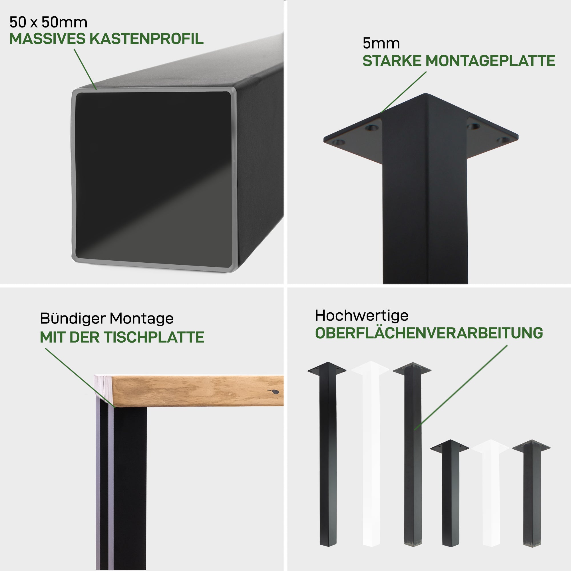 4 Imposta gambe standard