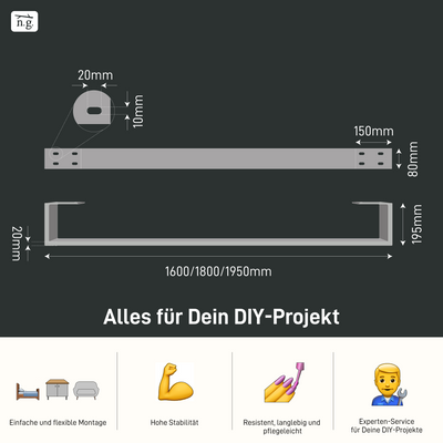 Set of 2 bed runners RECHTECK