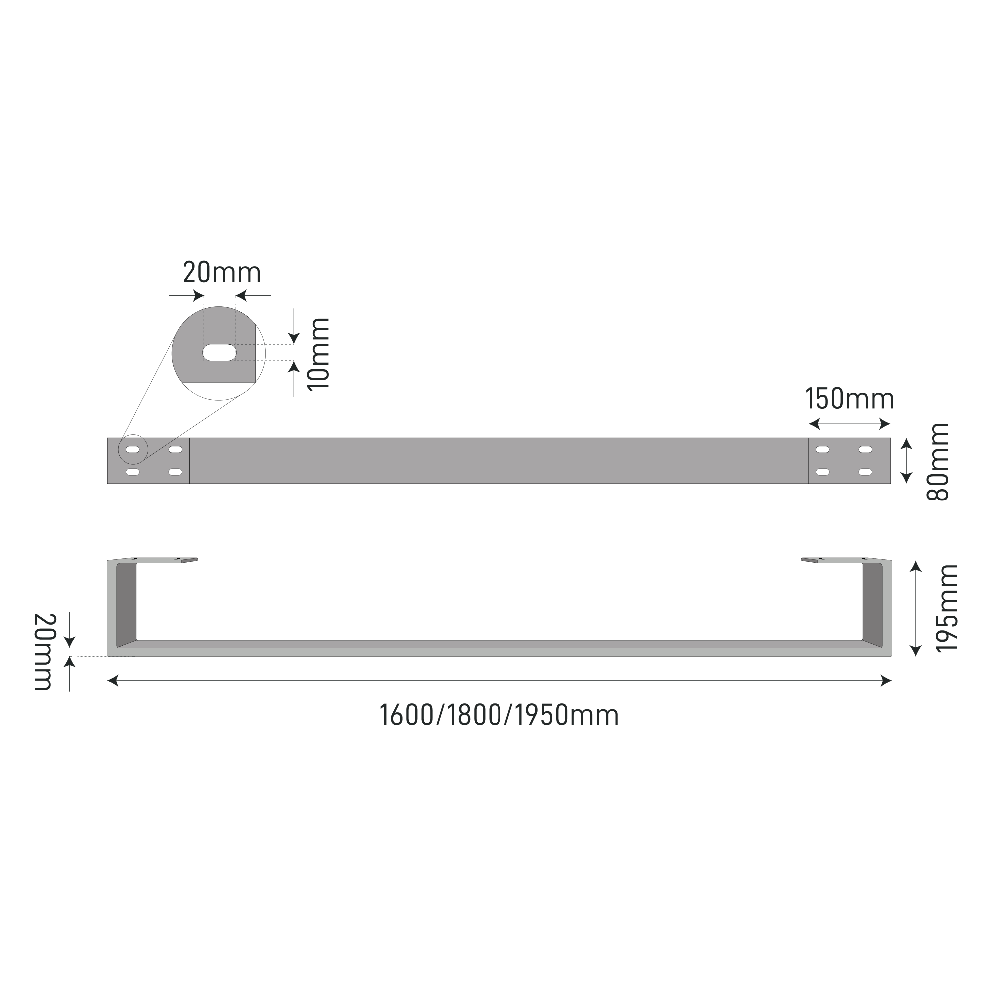 Set of 2 bed runners RECHTECK